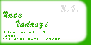 mate vadaszi business card