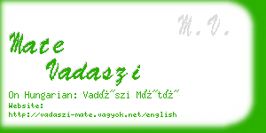 mate vadaszi business card